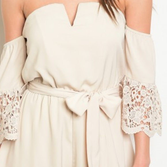 KHAKI CHOKER ROMPER @LAST ONE - Picture 3 of 7